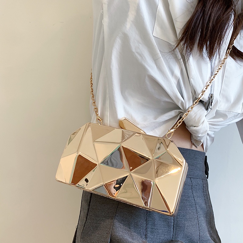 Ielgy Túi Đeo Chéo Vai Hình Thoi Lấp Lánh Cá Tính Thời Trang Cho Nữ