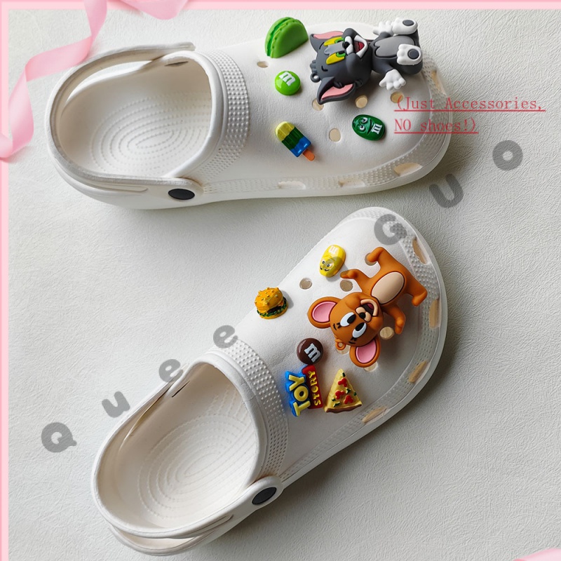 Set 12 Miếng(không bao gồm giày)、Nhãn Dán Dép Quai Chéo Dễ Thương DIY、Thời trang sticker gắn dép cross