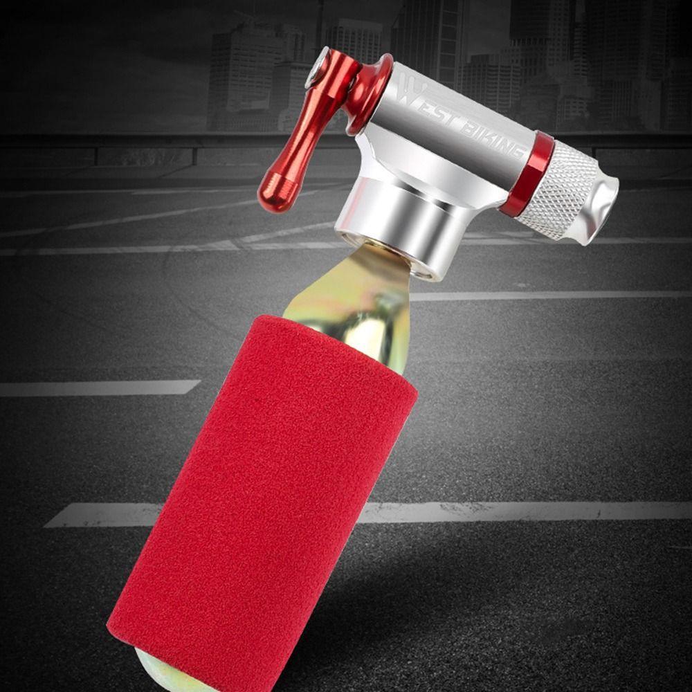 Đầu Bơm Hơi CO2 Màu Đỏ / Đen Chuyên Dụng Cho Xe Đạp