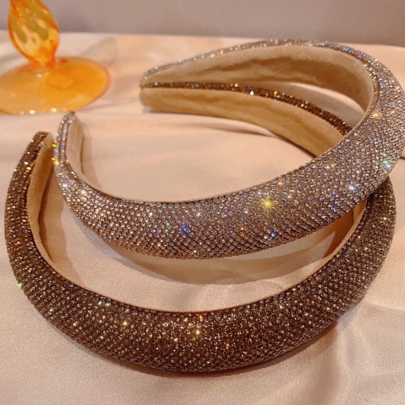 Glitter rhinestone tóc phụ nữ với headband thời trang Băng đô