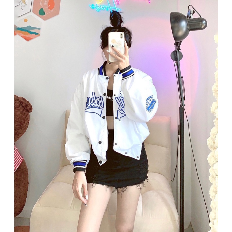 Áo Khoác Dù 2 Lớp Kiểu Dáng Bomber Cánh Dơi Phối Nút Form Rộng Cực Đẹp - CLITUS