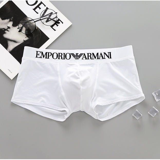 Quần Lót boxer Vải Lụa Lạnh Mềm Thoáng Khí Thoải Mái Cho Nam