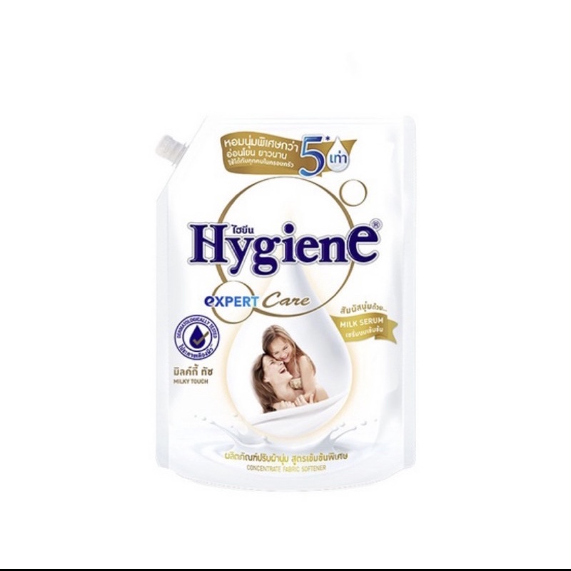 nước xả vải Hygiene đậm đặc chính hãng Thái túi 1300ml màu trắng