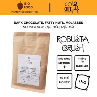 Cà phê robusta crush, cafe honey s16 chất lượng cao từ dak lak, túi 1kg - g.o cafe roastery