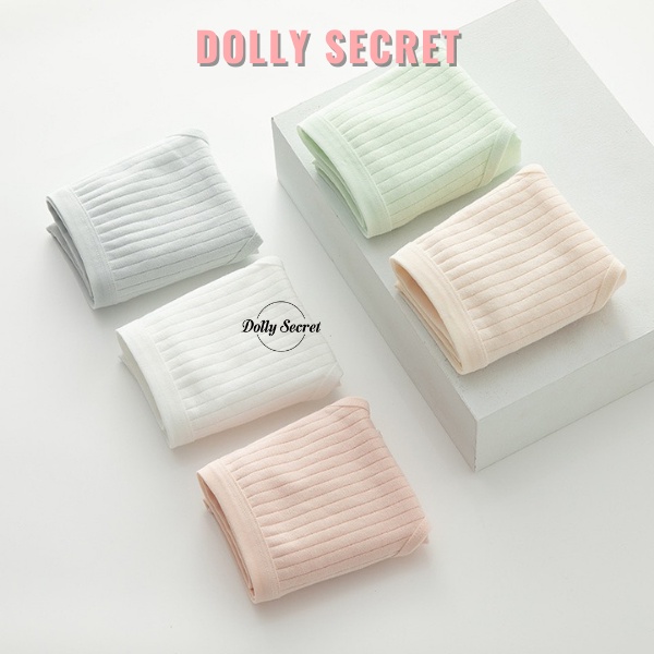 Set CHIP BOX 5 ngày tiện lợi gồm 5 quần lót cotton kháng khuẩn màu trơn pastel DOLLYY SECRET QL079
