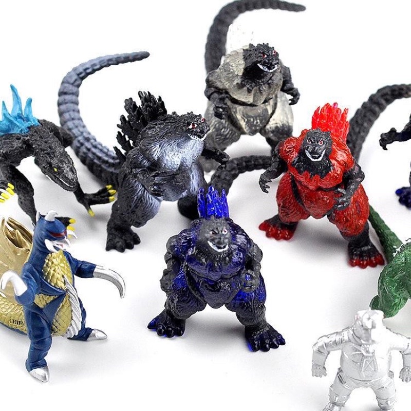 Set 10 Mô Hình Nhân Vật Khủng Long Godzilla Mẫu 01 - Cao 7cm
