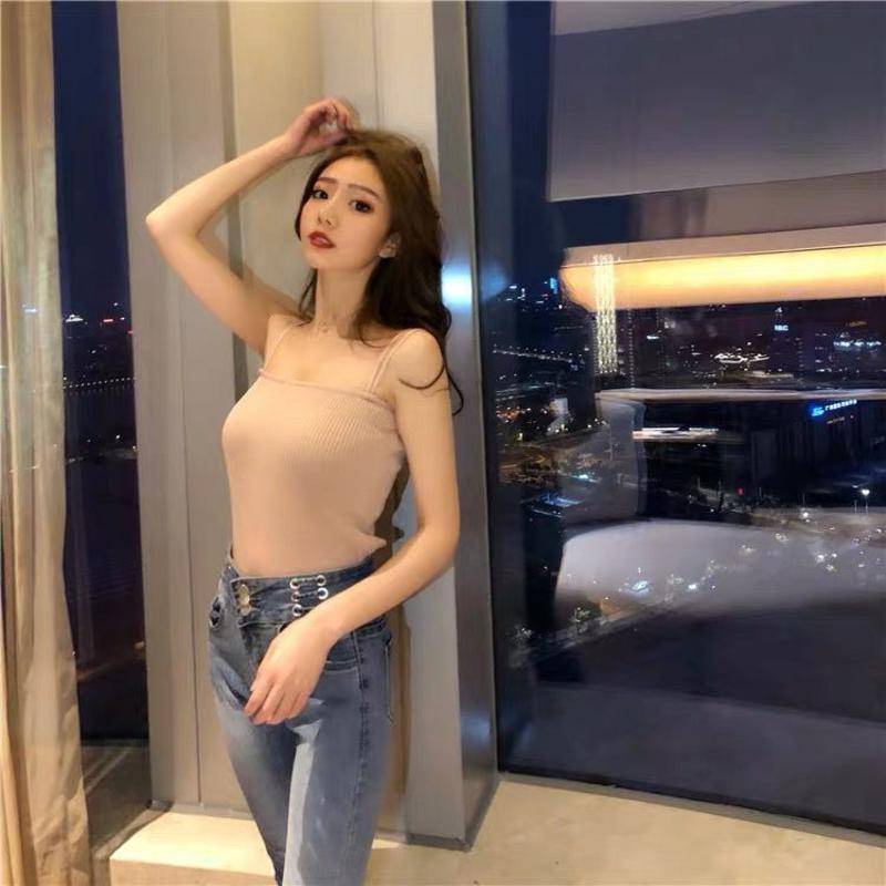 Áo Dệt Kim Hai Dây Thời Trang Mùa Hè Phong Cách Retro Dành Cho Nữ