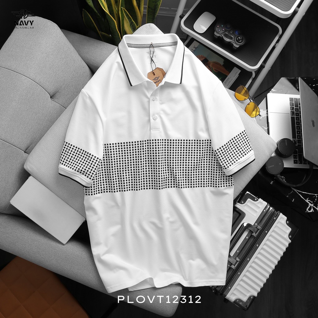 BIGSIZE NAM 80-140KG ÁO POLO HỌA TIẾT Ô VUÔNG 2BIG NAVY STAR