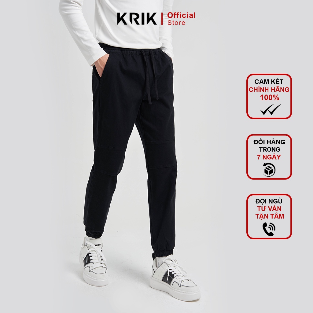 Quần Jogger Nam KRIK Chất Liệu Nỉ Mềm Mịn Co Giãn Phom Regular JG0443