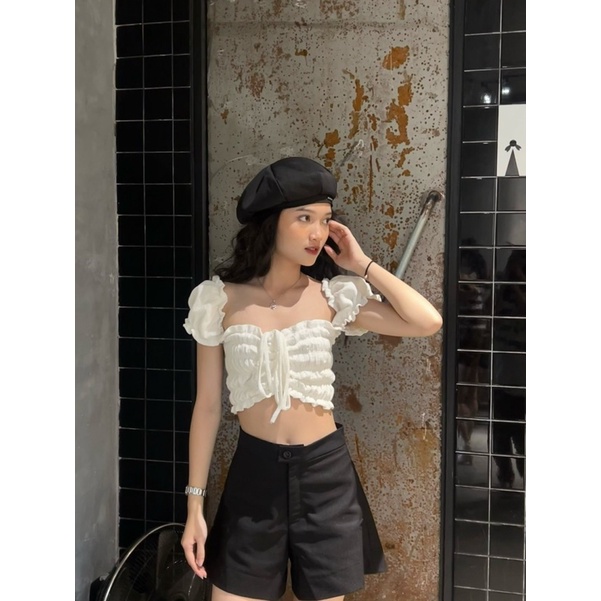 LUCY TOP - Áo muslin nơ lưng - AIMEE