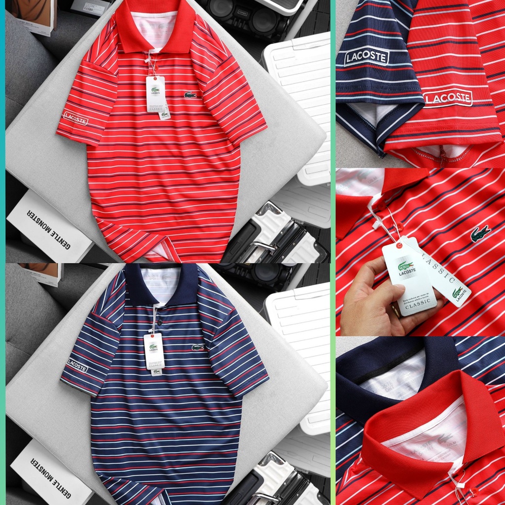 Áo thun POLO nam LACOSTE cổ bẻ basic vải cá sấu poly mềm mịn co giãn cao chuẩn fomr, sang trọng lịch lãm Shop Xuân Thủy