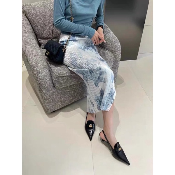 Giày Slingback cao 4cm mũi nhọn trendy cao cấp