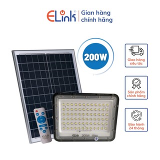 Đèn pha solar năng lượng mặt trời elink, thiết kế có thấu kính ánh sáng trắng công suất 200w