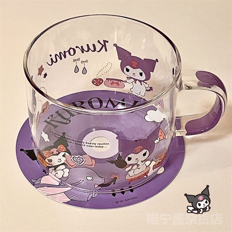 Bình Nước Thủy Tinh Chịu Nhiệt Cao In Họa Tiết Chó Pacha Hoạt Hình Dễ Thương