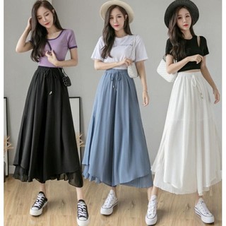 [ ORDER ] Quần voan giả váy ống rộng ( Ảnh thật cuối )