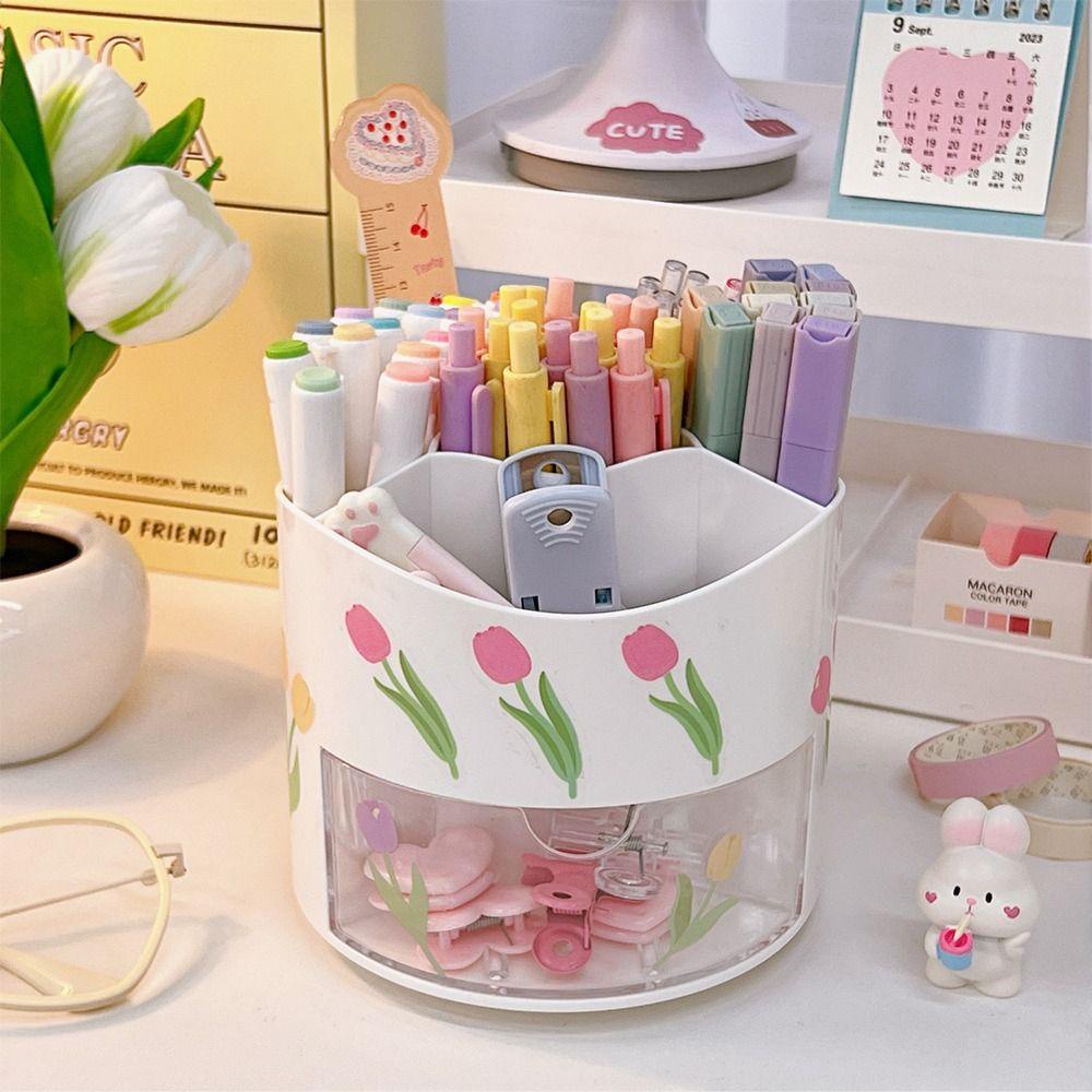 CHOOKEY Hộp Đựng Bút 5 Ngăn Sức Chứa Lớn Sắp Xếp Gọn Gàng Để Bàn Cho Trường Học / Văn Phòng