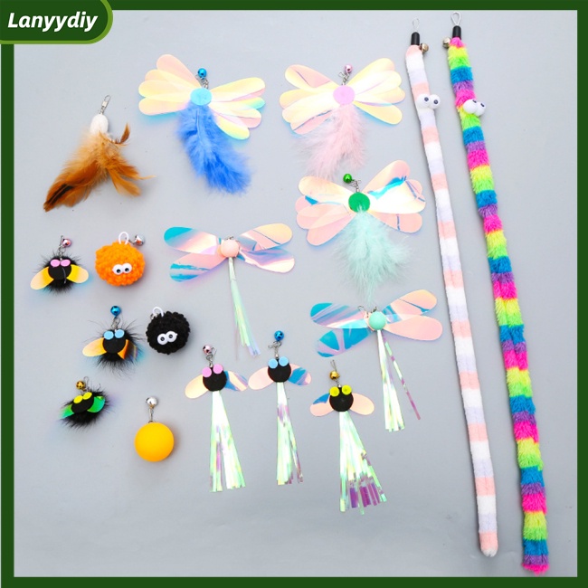 Lanydiy Thanh Lông Vũ Thay Thế Đầu Nhiều Loại Cho Mèo Cưng