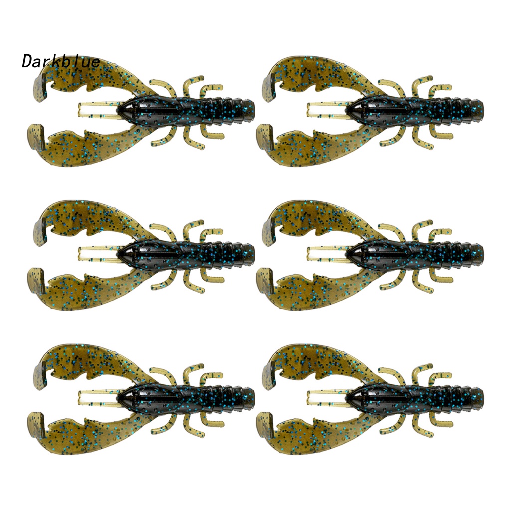 Bộ 6 Mồi Câu Cá Giả Hình Tôm Hùm Mềm Màu Sắc Tươi Sáng Có Thể Tái Sử Dụng