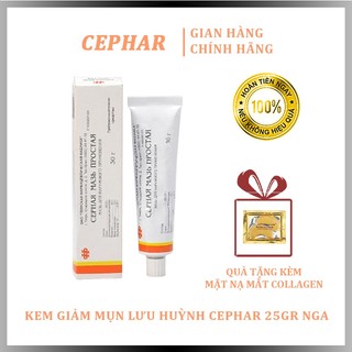 Kem Hỗ Trợ Giảm Mụn Lưu Huỳnh Cephar Của Nga 30gr - Chấm Mụn Bọc, Mủ, Trứng Cá, Lấy Sạch Bã Nhờn