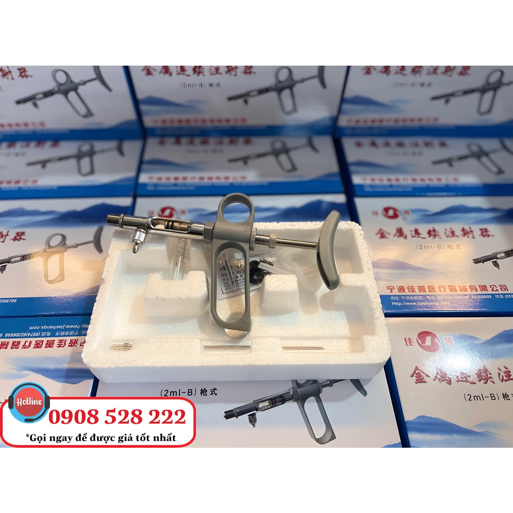 XILANH BƠM TIÊM TỰ ĐỘNG CHO GIA SÚC, GIA CẦM 2ml [HÀNG CHUẨN]