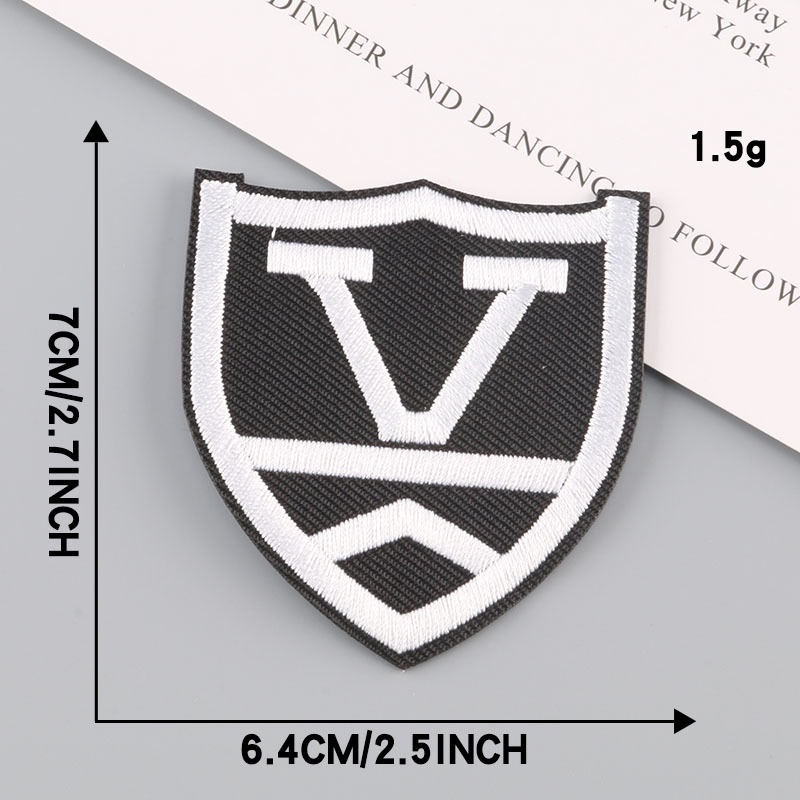 Miếng Dán Ủi Quần Áo Thêu Họa Tiết Màu Trắng Đen Độc Đáo DIY Sticker Dán Trang Trí Dễ Thương Xinh Xắn