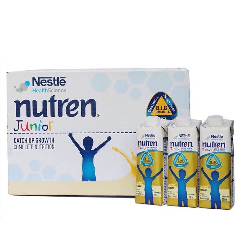 Sữa nước nestle nutren junior bị vani thùng 24 hộp 200ml( (date 10/2024- có ship hoả tốc HCM)