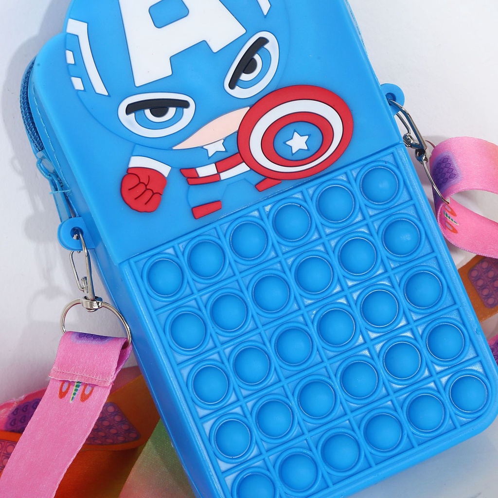 Túi Đeo Chéo Đựng Điện Thoại Bằng Silicon Thời Trang Cho Bé Trai