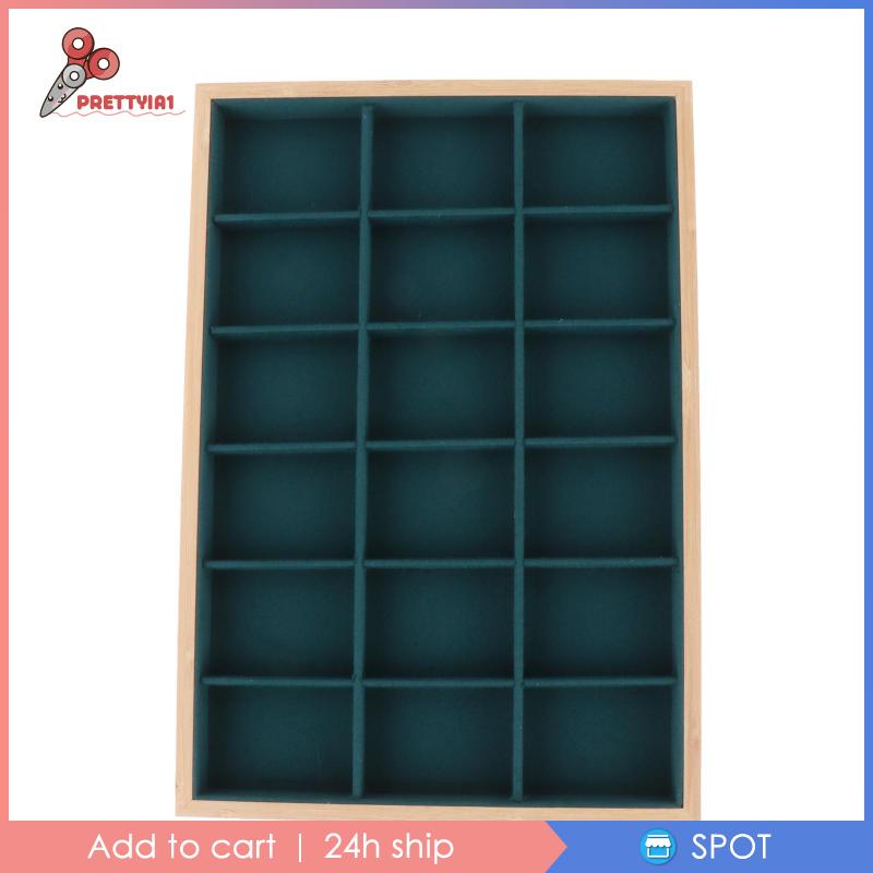 [Prettyia1] Khay Nỉ Đựng Trang Sức Có Thể Xếp Chồng Lên Nhau Cho Ngăn Kéo / Vòng Tay