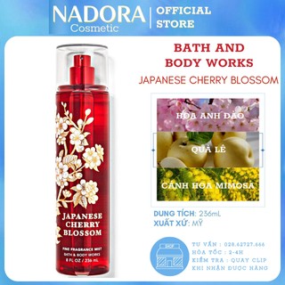 XỊT THƠM TOÀN THÂN BATH AND BODY WORKS BODY MIST - JAPANESE CHERRY BLOSSOM - 236ML