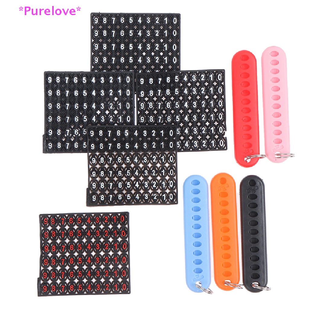 Set 5 Móc Khóa Kèm Số Điện Thoại Tiện Lợi Mới