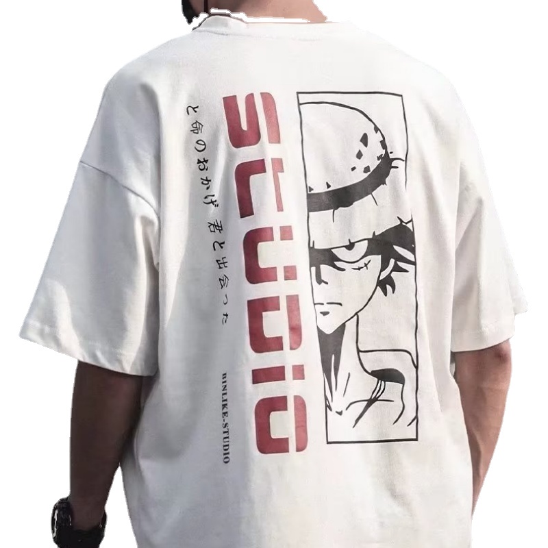 Áo Thun Cổ Tròn Size Lớn In Họa Tiết Thời Trang Nhật Bản Dành Cho Nam