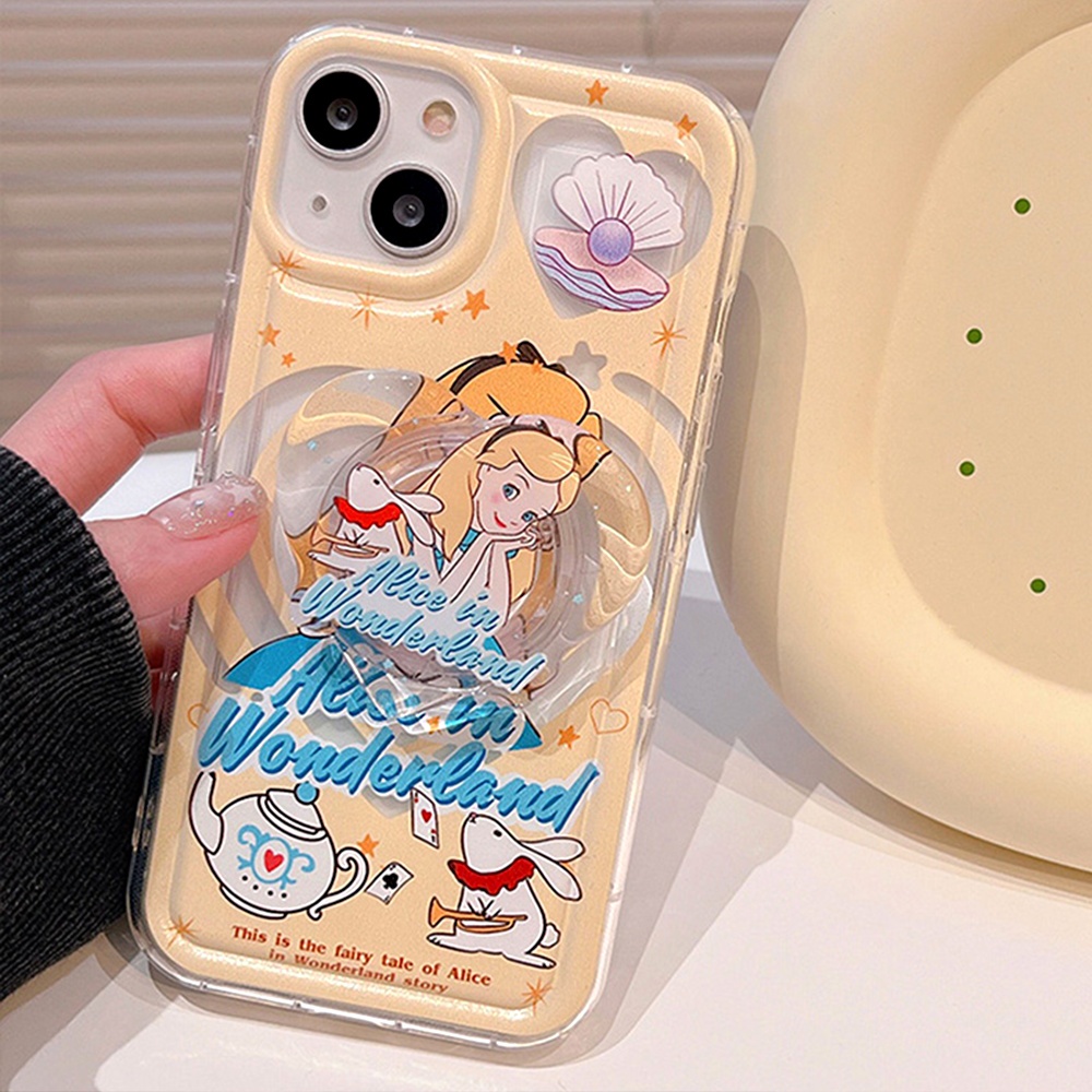 Ốp Điện Thoại TPU Mềm Chống Rơi Chống Trượt Gắn Kèm Giá Đỡ Phong Cách Hoạt Hình Dễ Thương Dành Cho IPhone 11 12 13 14 Pro Max