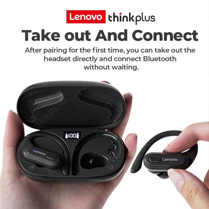 LENOVO XT60 Tai Nghe Nhét Tai Thể Thao Không Dây Bluetooth 5.3 9D Chống Nước Có Micro Cho Điện Thoại Xiaomi JBL