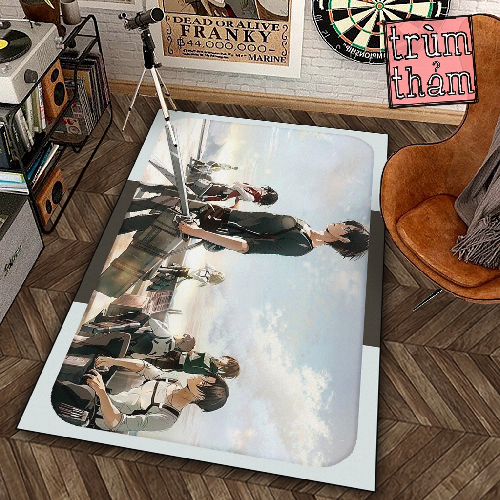 Thảm Trang Trí Attack On Titan Eren Team Đại Chiến Titan Decor Góc Học Tập Làm Việc Phòng Ngủ Phòng Khách Văn Phòng
