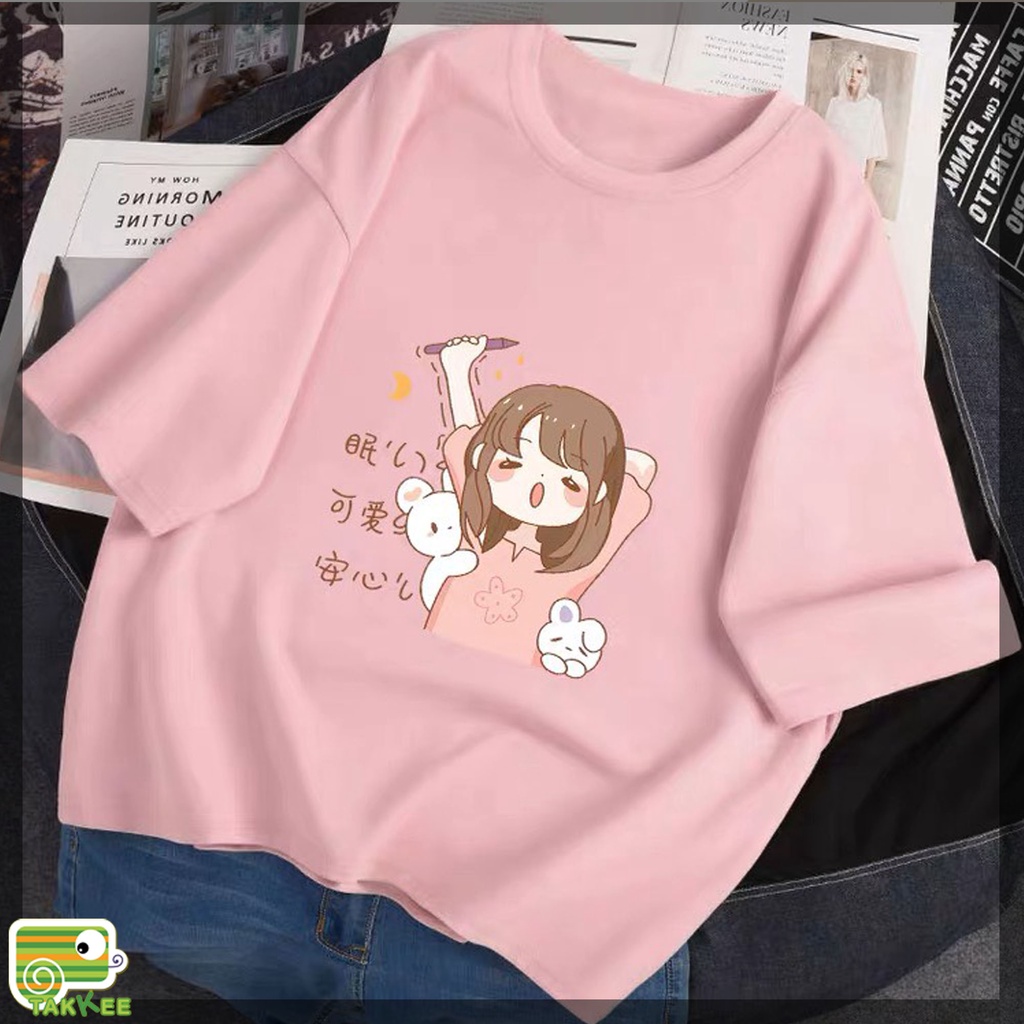 Áo Thun Nữ, Áo Phông Dáng Rộng Tay Lỡ Hot Hit, Nhiều Hình Cực Cute