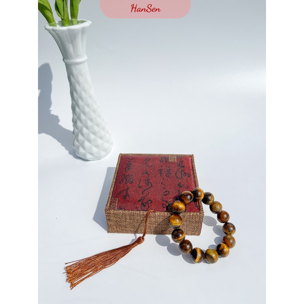 òng đeo tay Đá mắt hổ nhiều size cho nam nữ, đẹp, độc lạ của HanSen Accessory