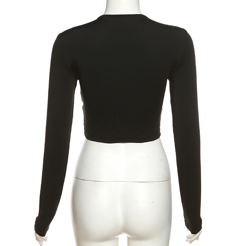 Áo Thun Tay Dài Cổ Tròn Phong Cách Đường Phố Cá Tính Cho Nữ