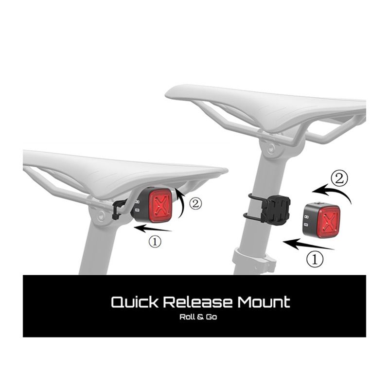 Đèn Led Cảnh Báo Thông Minh Siêu Sáng Gắn Đuôi Xe Đạp Enfitnix Cubeliteii