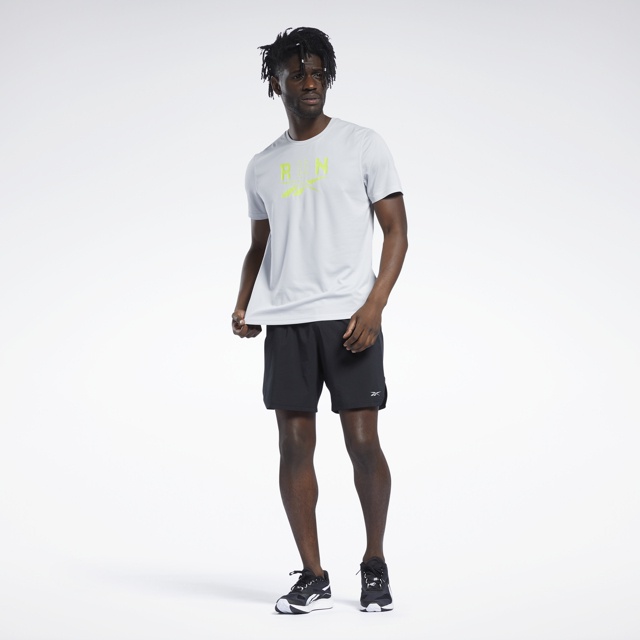 Reebok RUNNING Áo thun Tập luyện Nam Essentials Ss Graphic Tee Màu xám GR9243