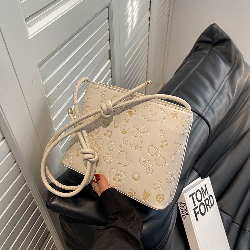 Túi Đeo Vai Màu Trơn In Họa Tiết Đơn Giản Thời Trang Dễ Phối Đồ Cho Nữ