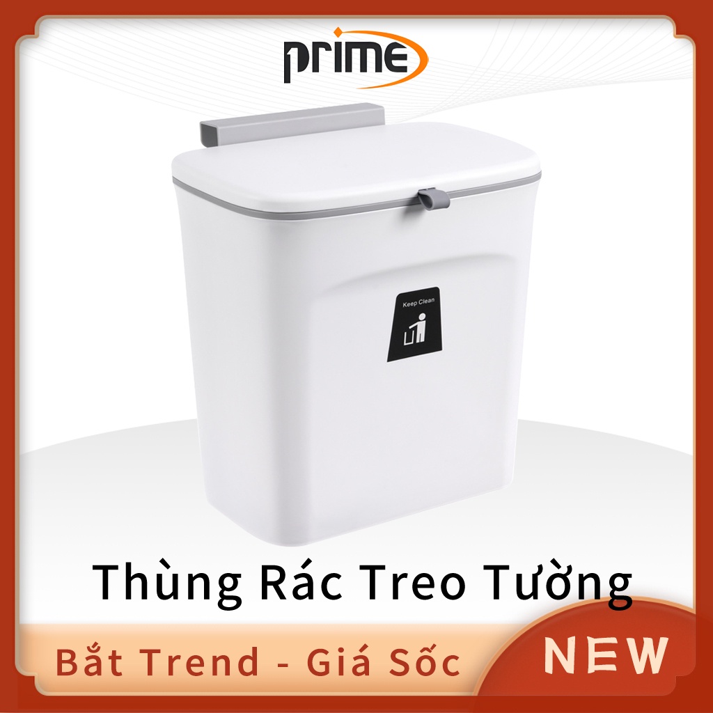 Thùng Rác Treo Đa Năng - Nắp Đậy Thông Minh, Dán Tường Tiện Lợi (9Lít), Không Lo Lắng Sẽ Có Mùi Hôi Từ Rác