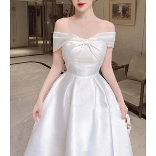Đầm dự tiệc Đầm Xòe Trễ Vai  Phối Nơ Fina Dress D0658