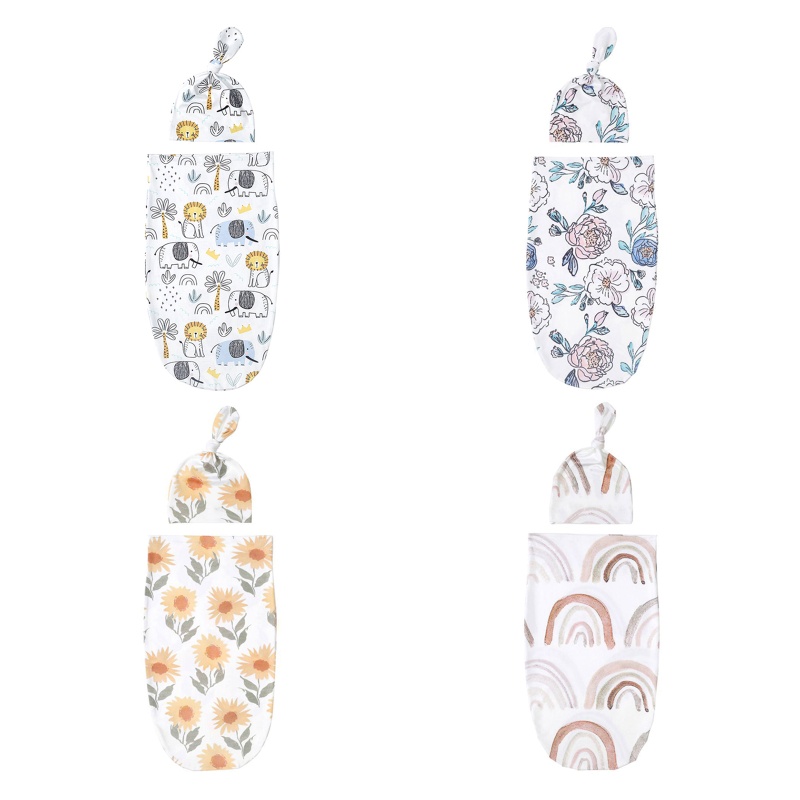 Túi Ngủ Cotton Kèm Mũ Trùm Dùng Làm Đạo Cụ Chụp Ảnh Cho Bé Sơ Sinh