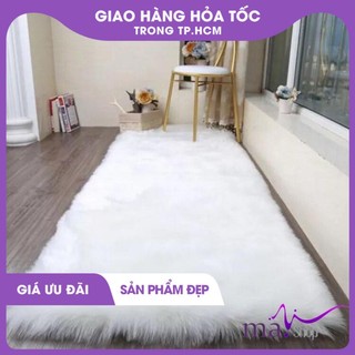Thảm Lông Trắng Dày KT 100*100cm