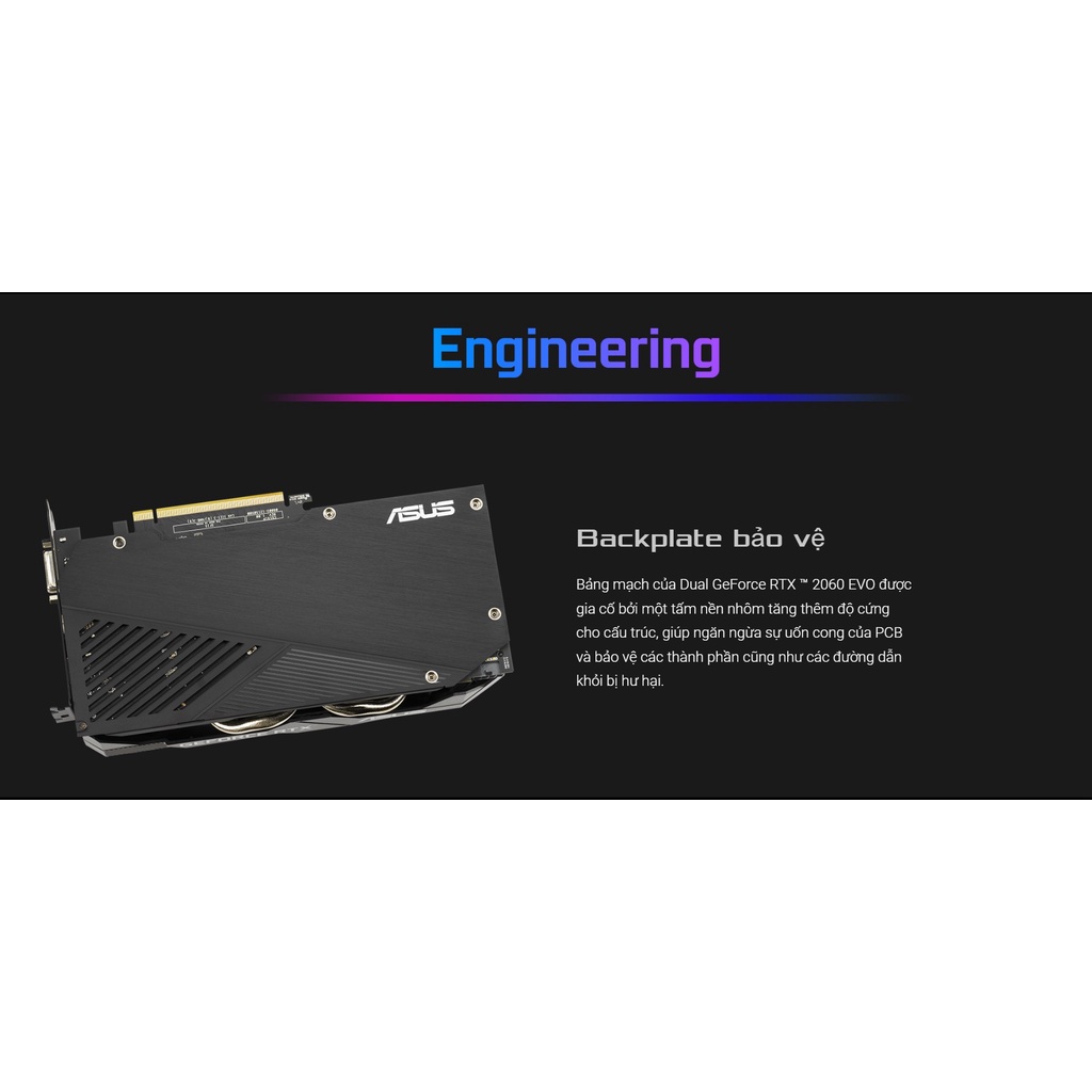 Card màn hình Asus DUAL RTX 2060-OC 6G EVO New Full Box Chính Hãng