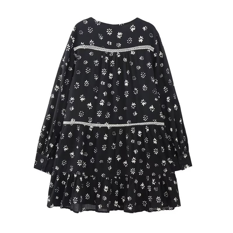 Đầm In Họa Tiết Phong Cách Châu Âu Thời Trang Xuân Hè Mới 2023 O1736