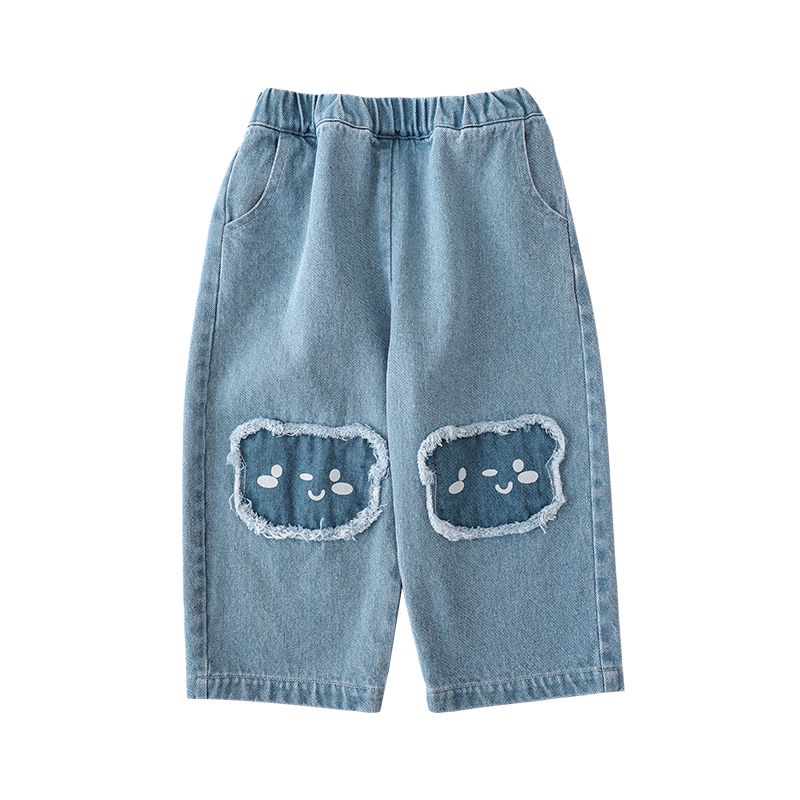 Quần Jean Ống Suông Thời Trang 2023 Dành Cho Bé Gái