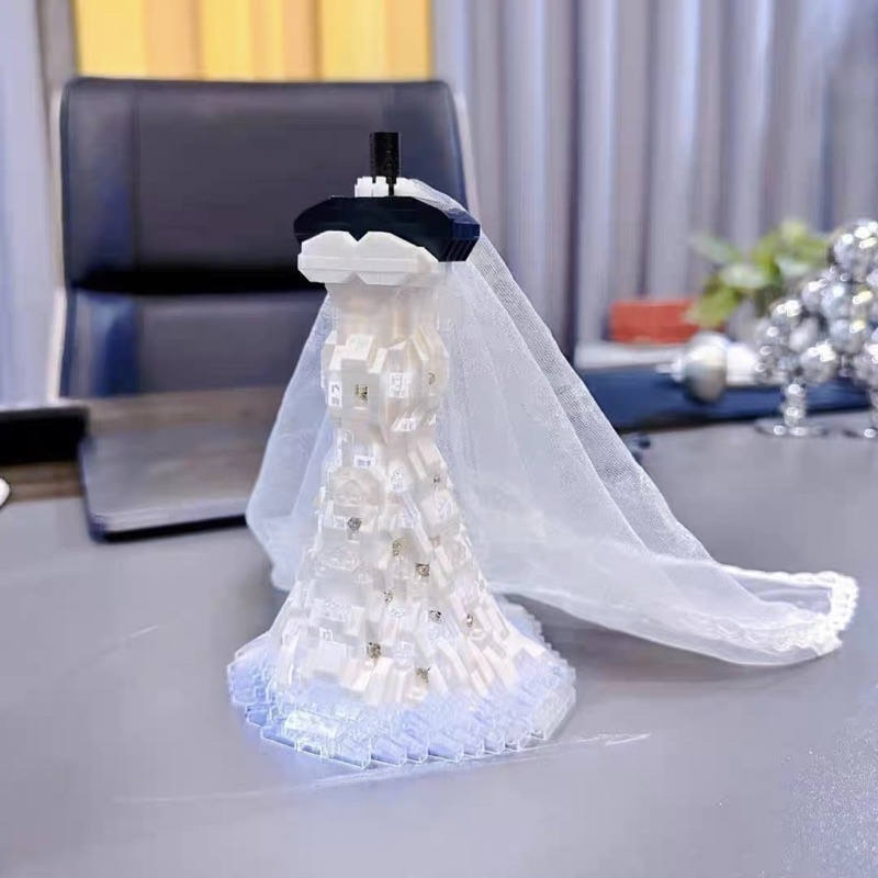 Đồ chơi lắp ráp Legogi VÁY CƯỚI CÔ DÂU VEST CHÚ RỂ PHI HÀNH GIA CẦU HÔN mô hình kỉ niệm quà cưới quà tặng cầu hôn