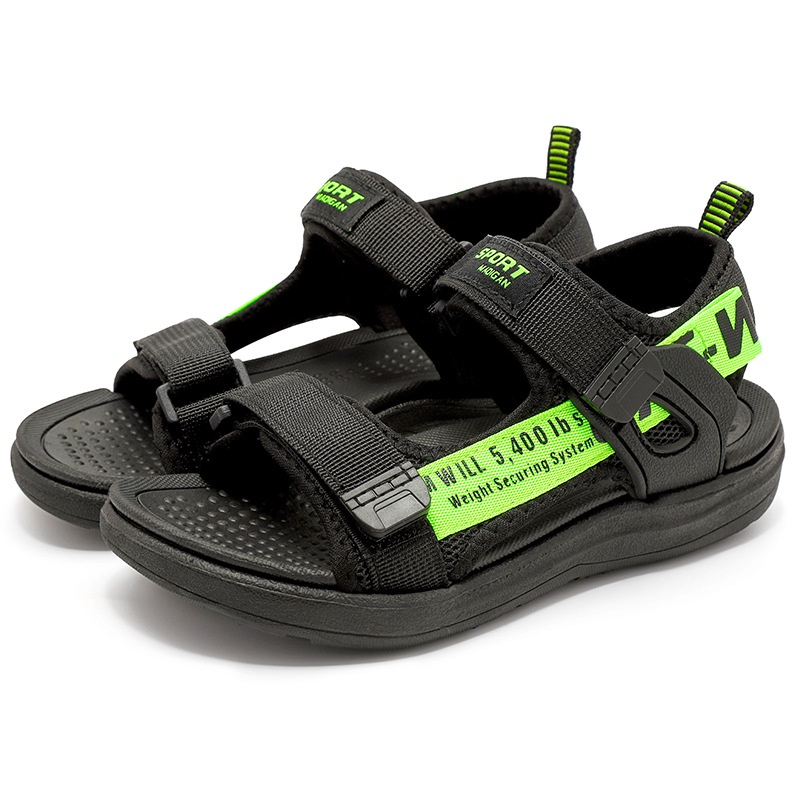 Dép Sandal Bé Trai Đế Chống Trơn Trượt Quai Ngang Đế Kếp Siêu Êm Size Đại 28-41