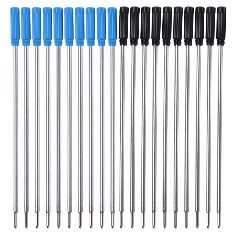 Set 10 Ruột Bút Bi Thay Thế Nhanh Khô Màu Đen Và Xanh Dương
